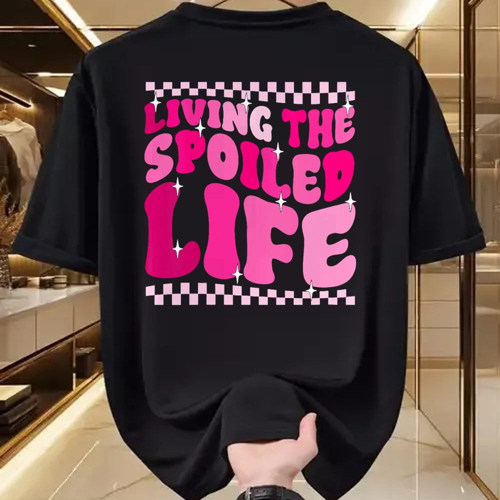 Best Wife Shirt, Wife and Husband Unisex T-Shirt/Hoodie/Sweatshirt HLT00 - Gift for wife T shirt, spoiled wife   Womens Living The Spoiled Life Spoiled Wife V-Neck T-Shirt (1)