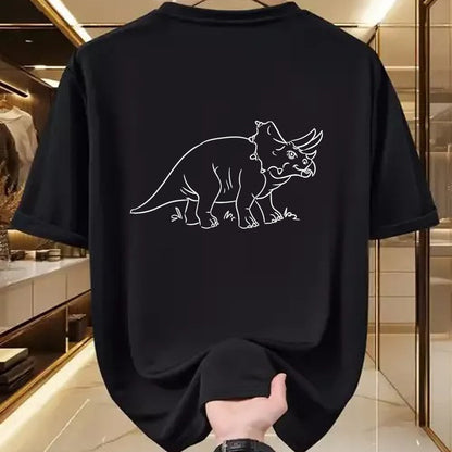 Best Dinosaur Lover Shirt, Funny Dinosaur UnisexT-Shirt/Hoodie/Sweatshirt HLT00 - Line Art Dinosaur Triceratops T-Shirt