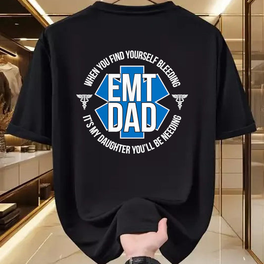 Gift for Dad Shirt, Funny Dad Unisex T-Shirt/Hoodie/Sweatshirt HLT00 – EMT Father Proud Emergency Medical Technician Dad T-Shirt