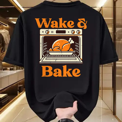 Best Thanksgiving Family Shirt , Funny Thanksgiving UnisexT-Shirt/Hoodie/Sweatshirt HLT00 - Thanksgiving Wake and Bake Funny Turkey Day Dad Men Women T-Shirt