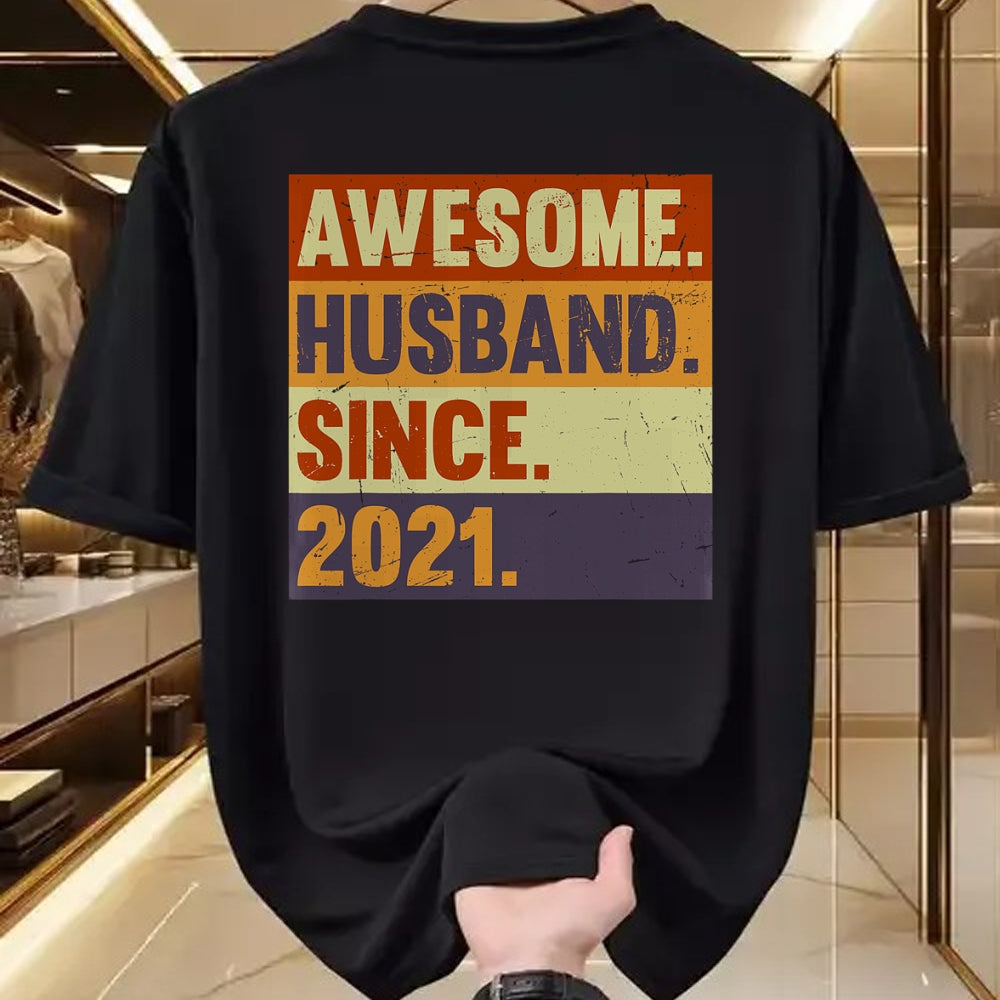 Best Wife Shirt, Wife and Husband Unisex T-Shirt/Hoodie/Sweatshirt HLT00 - 3rd Year Wedding Anniversary Epic Awesome Husband Since 2021 T-Shirt