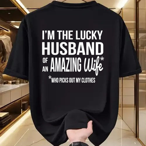 Best Wife Shirt, Wife and Husband Unisex T-Shirt/Hoodie/Sweatshirt HLT00 - Gift for wife T shirt, lucky wife   Lucky Husband Of A Wife Who Picks Out My Clothes Long Sleeve T-S