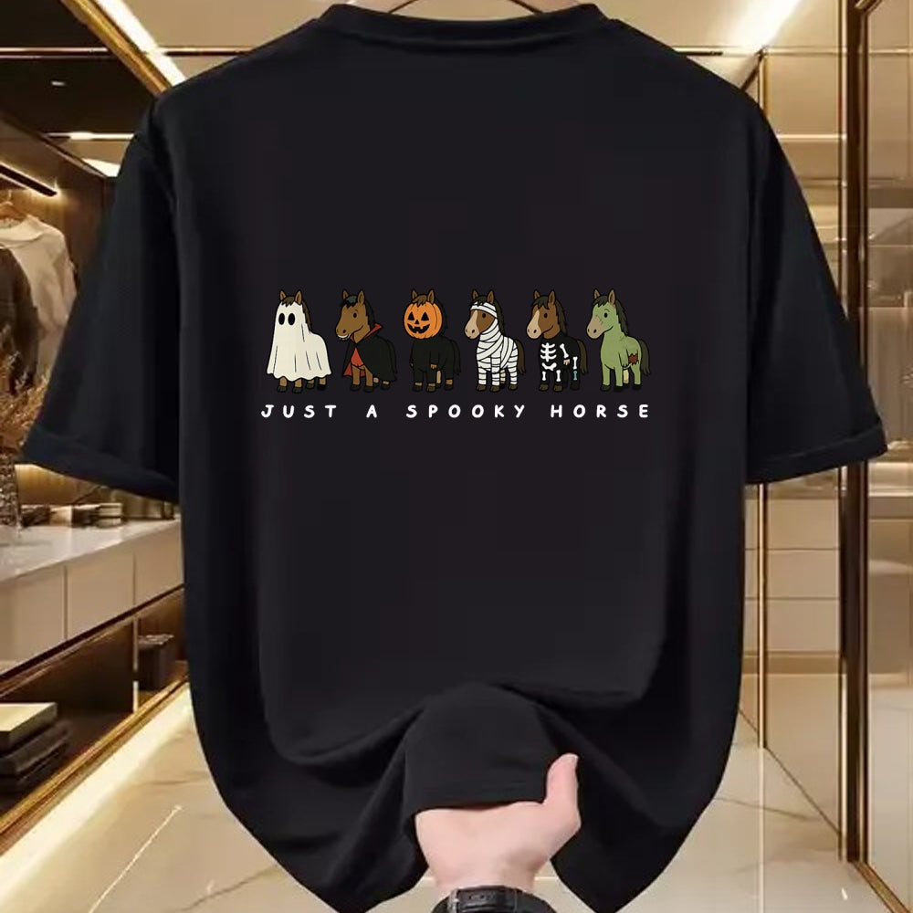 Best Horse Lover Shirt , Funny Horse UnisexT-Shirt/Hoodie/Sweatshirt HLT00 - Cute Funny Just A Spooky Horse Ghost Monsters Halloween T-Shirt