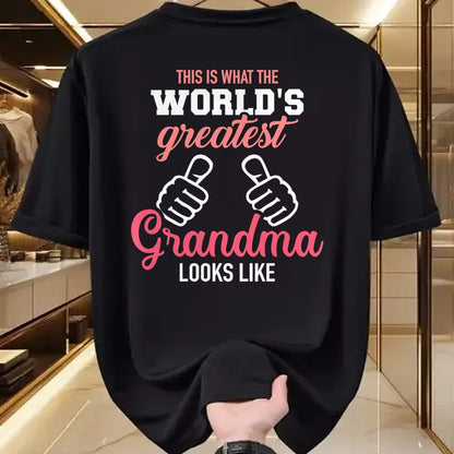 Best Grandma Shirt, Proud Grandma Unisex T-Shirt/Hoodie/Sweatshirt HLT00 - This is what world's greatest grandma looks like T-Shirt