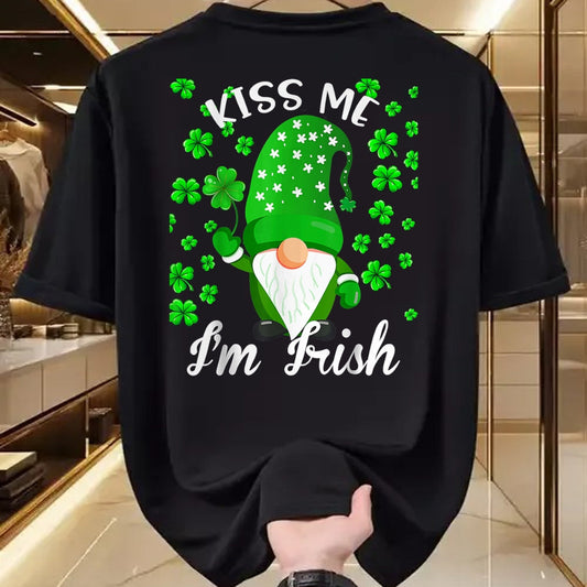 Patrick Day Shirts for Family, Funny Patrick Day shirts, st patrick's day Unisex T-Shirt/Hoodie/Sweatshirt HLT00 - Kiss Me I_m Irish, Gnome Shamrock Clover Saint Patrick Day T-Shirt
