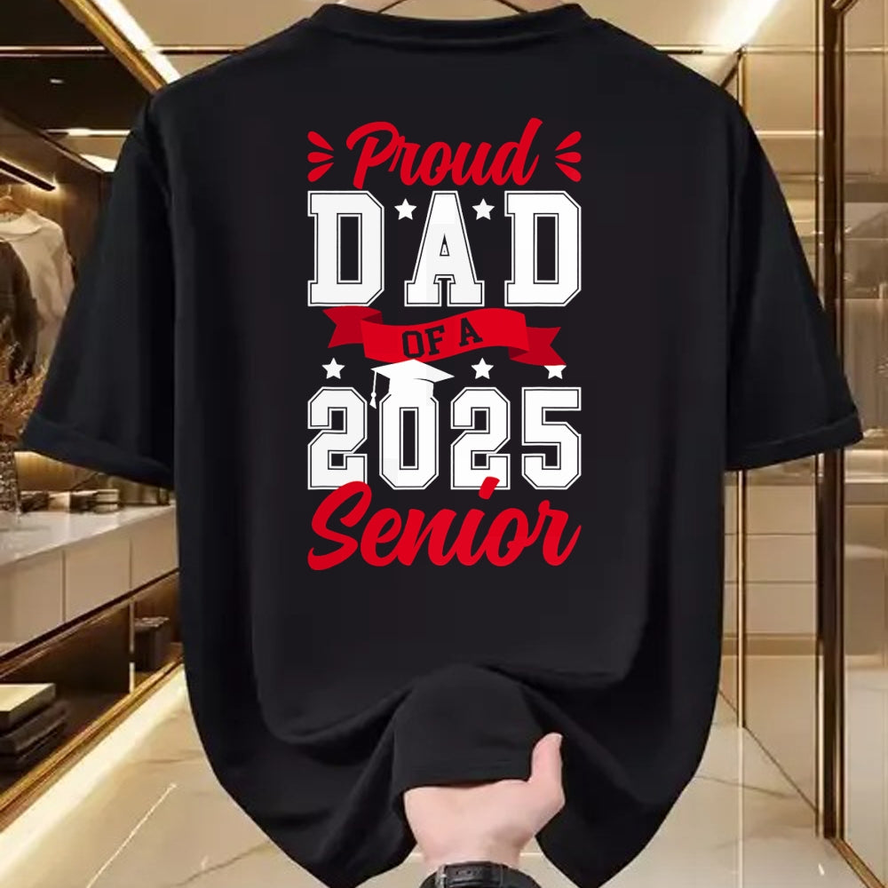 Gift for Dad Shirt, Funny Dad Unisex T-Shirt/Hoodie/Sweatshirt HLT00 – Proud Dad Of A 2025 Senior Dad Of A 2025 Graduate Father T-Shirt
