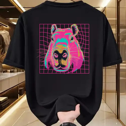 Cute Capybara Shirt, Funny Capybara Unisex T-Shirt/Hoodie/Sweatshirt HLT00 - Capybara Retro Art Long Sleeve T-Shirt
