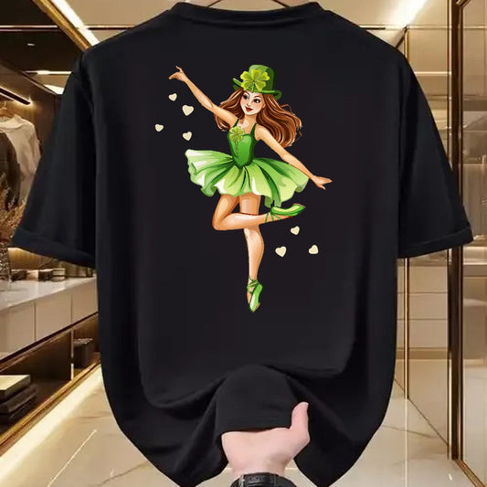 Patrick Day Shirts for Family, Funny Patrick Day shirts, st patrick's day Unisex T-Shirt/Hoodie/Sweatshirt HLT00 - Ballerina St. Patrick Day Lucky Irish Ballet Dancing Dancer T-Shirt