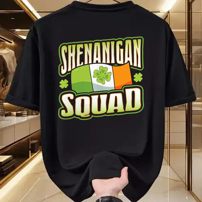 Patrick Day Shirts for Family, Funny Patrick Day shirts, st patrick's day Unisex T-Shirt/Hoodie/Sweatshirt HLT00 - Fun and Crazy Shenanigan Squad St Patrick Day Irish Flag T-Shirt