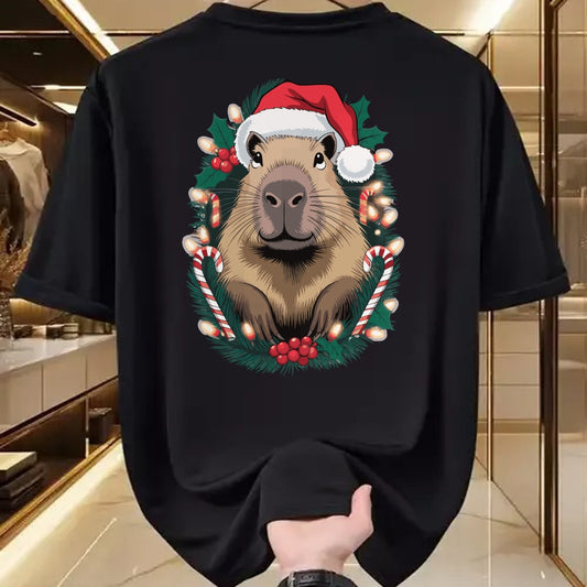 Cute Capybara Shirt, Funny Capybara Unisex T-Shirt/Hoodie/Sweatshirt HLT00 - Capybara Christmas Long Sleeve T-Shirt (3)