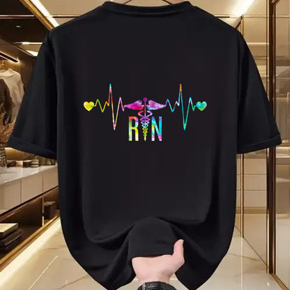 Funny Nurse Shirt, Nurse Unisex T-Shirt/Hoodie/Sweatshirt HLT00 - Lovely RN Registered Nurse Tie Dye - Nurse Tshirts for Women Long Sleeve T-Shirt