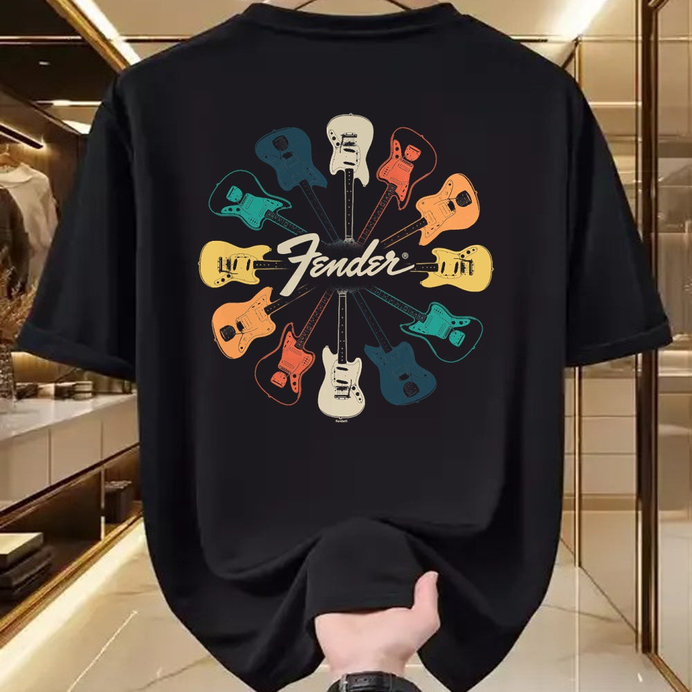 Guitar Lover Shirt, Funny Guitar UnisexT-Shirt/Hoodie/Sweatshirt HLT00 - Fender Retro Guitar Kaleidoscope T-Shirt Small