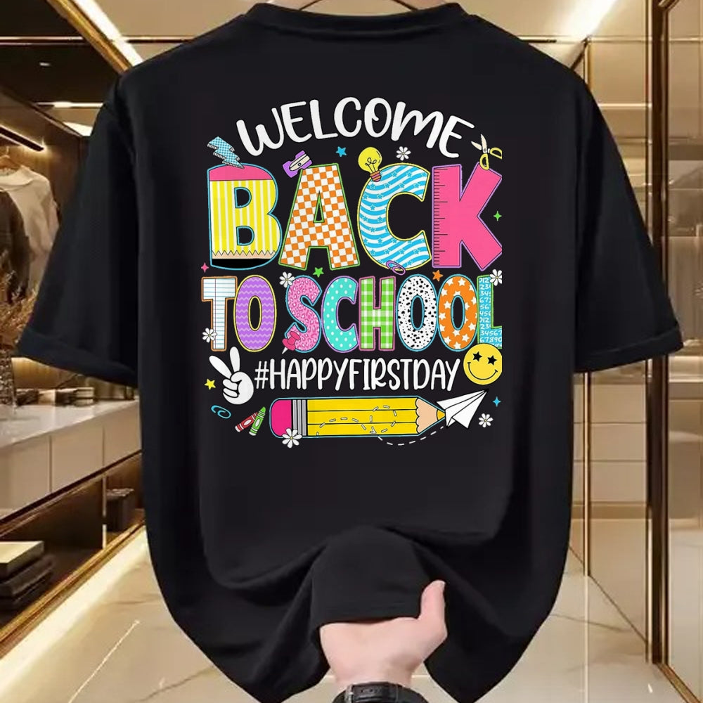 Best Student Shirt, Funny Back To School UnisexT-Shirt/Hoodie/Sweatshirt HLT00 - Welcome Back to School Happy First Day of School Teacher Kid T-Shirt, Men, Black, 3X-Large
