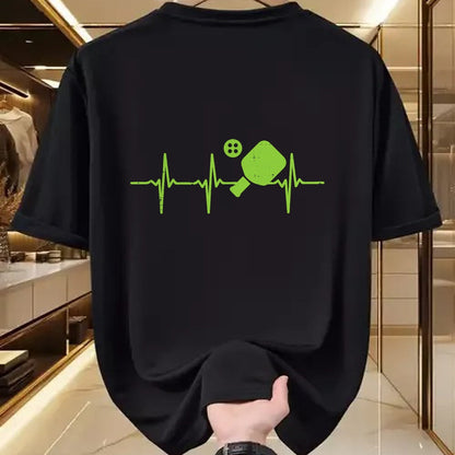 Funny Pickleball Shirt, Pickleball Lover Unisex T-Shirt/Hoodie/Sweatshirt HLT00 - Pickleball Heartbeat Funny Pickle Ball Sports Men Women Kids T-Shirt
