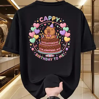 Cute Capybara Shirt, Funny Capybara UnisexT-Shirt/Hoodie/Sweatshirt HLT00 - Capybara Birthday for Kids Cappy Birthday to Me T-Shirt