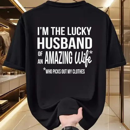 Best Wife Shirt, Wife and Husband Unisex T-Shirt/Hoodie/Sweatshirt HLT00 - Gift for wife T shirt, lucky wife   Womens Lucky Husband Of A Wife Who Picks Out My Clothes V-Neck T