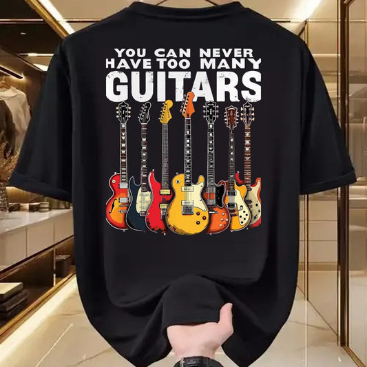 Guitar Lover Shirt, Funny Guitar UnisexT-Shirt/Hoodie/Sweatshirt HLT00 - You Can Never Have Too Many Guitars Music Guitar T-Shirt, Men, Black, 3X-Large