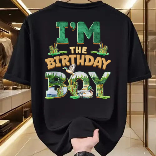Gift for Dad Shirt, Funny Dad Unisex T-Shirt/Hoodie/Sweatshirt HLT00 – Im The Birthday Boy One Lucky Duck 1st First Family Party T-Shirt