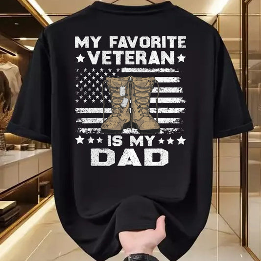 Proud Veteran Shirt, Funny Veteran UnisexT-Shirt/Hoodie/Sweatshirt HLT00 - Father Veterans Day My Favorite Veteran Is My Dad for Kids T-Shirt