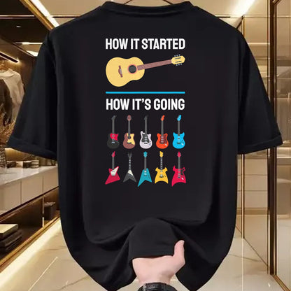 Guitar Lover Shirt, Funny Guitar UnisexT-Shirt/Hoodie/Sweatshirt HLT00 - How It Started Guitar Collection Musician Humor T-Shirt