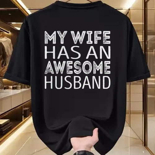 Best Wife Shirt, Wife and Husband Unisex T-Shirt/Hoodie/Sweatshirt HLT00 - My wife has an awesome husband T-Shirt (6)
