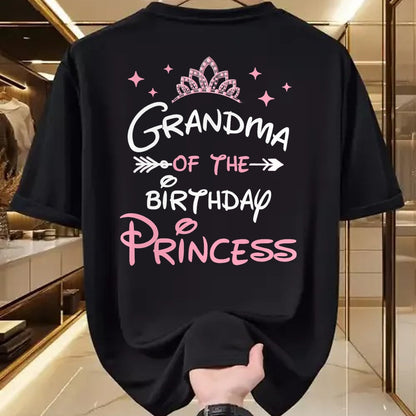 Best Grandma Shirt, Proud Grandma Unisex T-Shirt/Hoodie/Sweatshirt HLT00 - Grandma Of The Birthday Princess Toddler Kid Girl Family T-Shirt