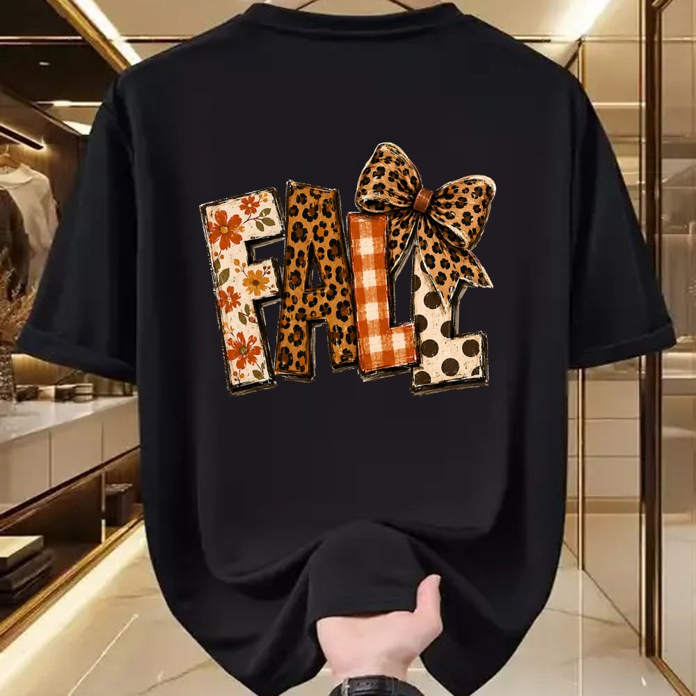Best Thanksgiving Family Shirt , Funny Thanksgiving UnisexT-Shirt/Hoodie/Sweatshirt HLT00 - Fall Coquette Bow Leopard Pumpkin Leaves Thanksgiving Autumn T-Shirt