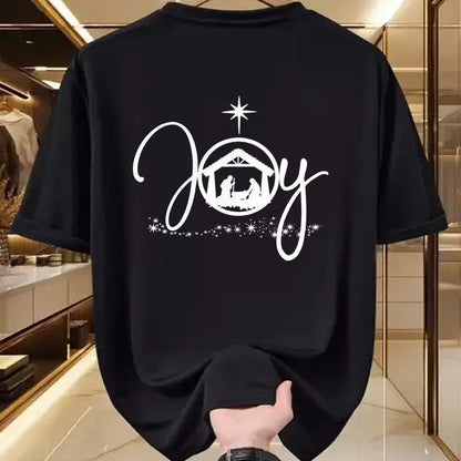 Christian Tee, Christian Faith Unisex T-Shirt/Hoodie/Sweatshirt HLT00 - Christian Christmas Joy Jesus Nativity Scene Faith Gift Long Sleeve T-Shirt