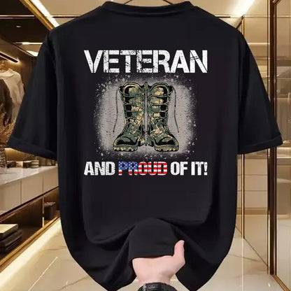 Gift for Dad Shirt, Funny Dad Unisex T-Shirt/Hoodie/Sweatshirt HLT00 – Veteran and Proud of it  Veterans & Father_s Day T-Shirt