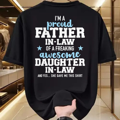 Gift for Dad Shirt, Funny Dad Unisex T-Shirt/Hoodie/Sweatshirt HLT00 – Proud father-in-law of a great daughter-in-law T-Shirt