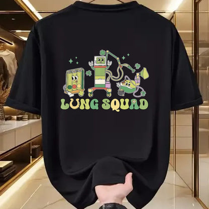 Patrick Day Shirts for Family, Funny Patrick Day shirts, st patrick's day Unisex T-Shirt/Hoodie/Sweatshirt HLT00 - Lung Squad Respiratory Therapist St Patrick Day Pulmonologit T-Shirt