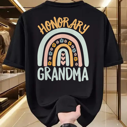 Best Grandma Shirt, Proud Grandma Unisex T-Shirt/Hoodie/Sweatshirt HLT00 - Honorary Grandma Foster Granddaughter Grandson Boho Rainbow T-Shirt