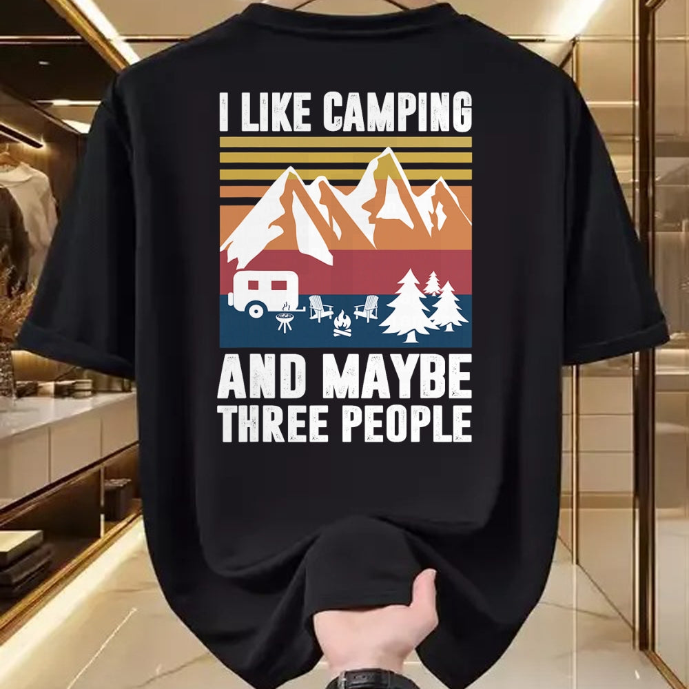 Funny Camping Shirt, Gift For Camping Lover Unisex T-Shirt/Hoodie/Sweatshirt HLT00 - I Like Camping and Maybe Three People - Funny Camping T-Shirt