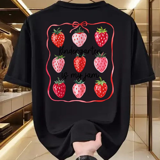 Best Student Shirt, Funny Back To School UnisexT-Shirt/Hoodie/Sweatshirt HLT00 - Kindergarten is My Jam Strawberry Teacher Kid Back to School T-Shirt
