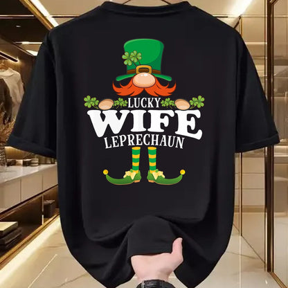 Best Wife Shirt, Wife and Husband Unisex T-Shirt/Hoodie/Sweatshirt HLT00 - Gift for wife T shirt, lucky wife   Lucky Wife Leprechaun Funny St. Patricks Day T-Shirt