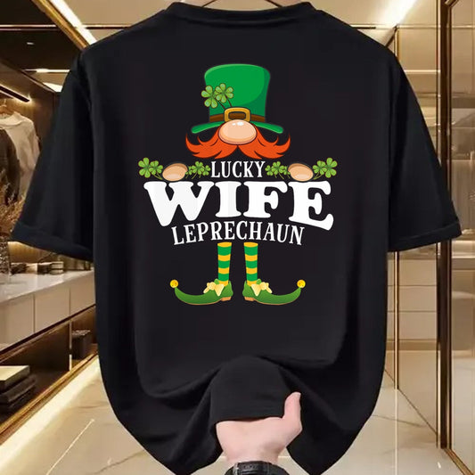 Best Wife Shirt, Wife and Husband Unisex T-Shirt/Hoodie/Sweatshirt HLT00 - Gift for wife T shirt, lucky wife   Lucky Wife Leprechaun Funny St. Patricks Day T-Shirt