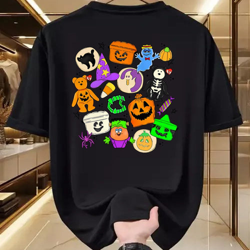 Best Thanksgiving Family Shirt , Funny Thanksgiving UnisexT-Shirt/Hoodie/Sweatshirt HLT00 - Cute Funny Boo Ghost Vintage 90s Halloween Collage Doodles T-Shirt