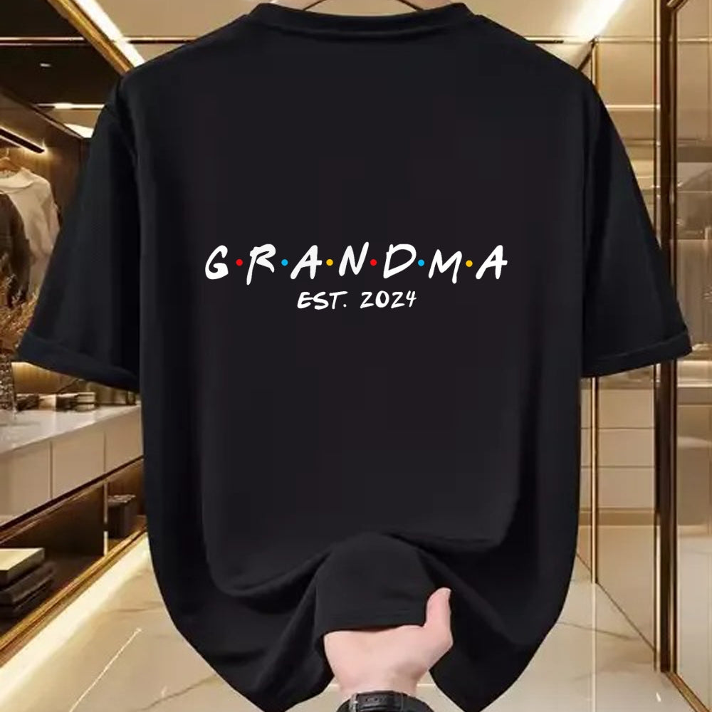 Best Grandma Shirt, Proud Grandma Unisex T-Shirt/Hoodie/Sweatshirt HLT00 - Soon to Be Grandma 2024 Gift Promoted to Grandma Est 2024 T-Shirt (2)