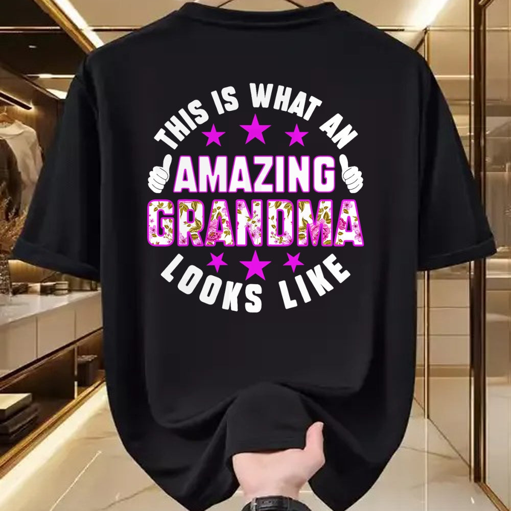 Best Grandma Shirt, Proud Grandma Unisex T-Shirt/Hoodie/Sweatshirt HLT00 - This Is What An Amazing Grandma Looks Like Shirt Mothers Day T-Shirt (1)