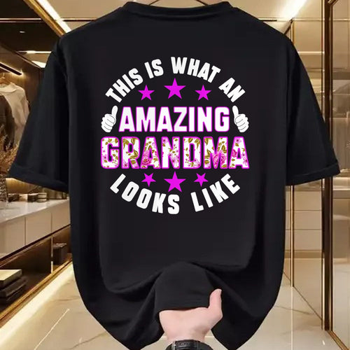 Best Grandma Shirt, Proud Grandma Unisex T-Shirt/Hoodie/Sweatshirt HLT00 - This Is What An Amazing Grandma Looks Like Shirt Mothers Day T-Shirt (1)