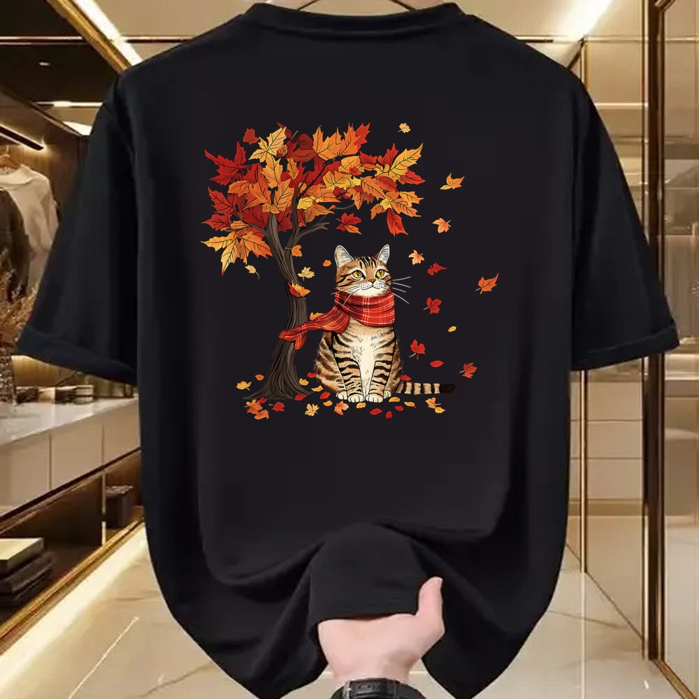 Best Thanksgiving Family Shirt , Funny Thanksgiving UnisexT-Shirt/Hoodie/Sweatshirt HLT00 - Cat Leaf Fall Tree Hello Autumn Thanksgiving It's Fall Y'all T-Shirt