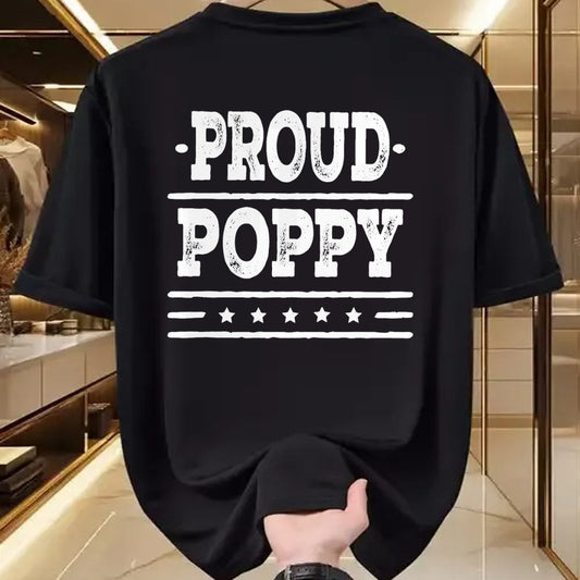 Gift for Dad Shirt, Funny Dad Unisex T-Shirt/Hoodie/Sweatshirt HLT00 – Mens Proud Poppy Grandpa T-shirt Fathers Day Gift Tee