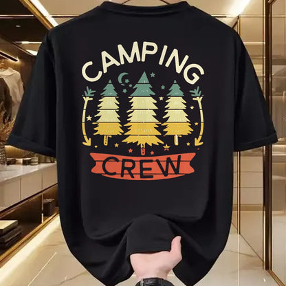 Funny Camping Shirt, Gift For Camping Lover Unisex T-Shirt/Hoodie/Sweatshirt HLT00 - Camping Crew Shirt Kids Family Camping Shirts Matching Group T-Shirt, Men, Black, 3X-Large