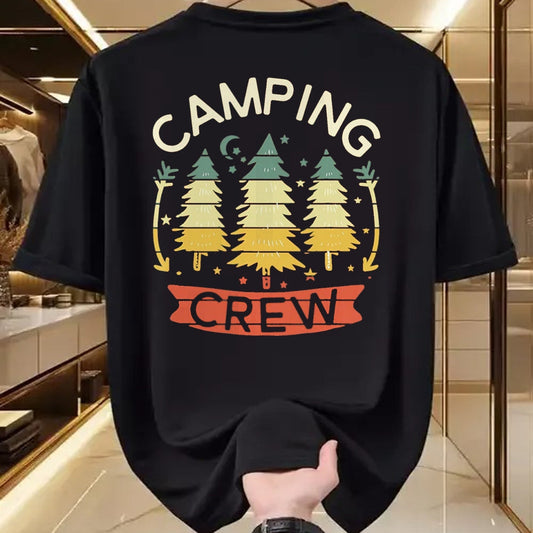 Funny Camping Shirt, Gift For Camping Lover Unisex T-Shirt/Hoodie/Sweatshirt HLT00 - Camping Crew Shirt Kids Family Camping Shirts Matching Group T-Shirt, Men, Black, 3X-Large