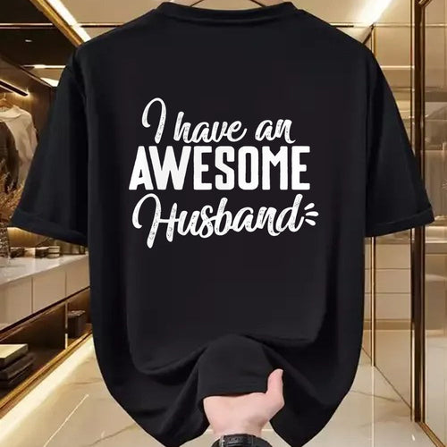 Best Wife Shirt, Wife and Husband Unisex T-Shirt/Hoodie/Sweatshirt HLT00 - Cute Gifts For Wife - I Have an Awesome Husband T-Shirt