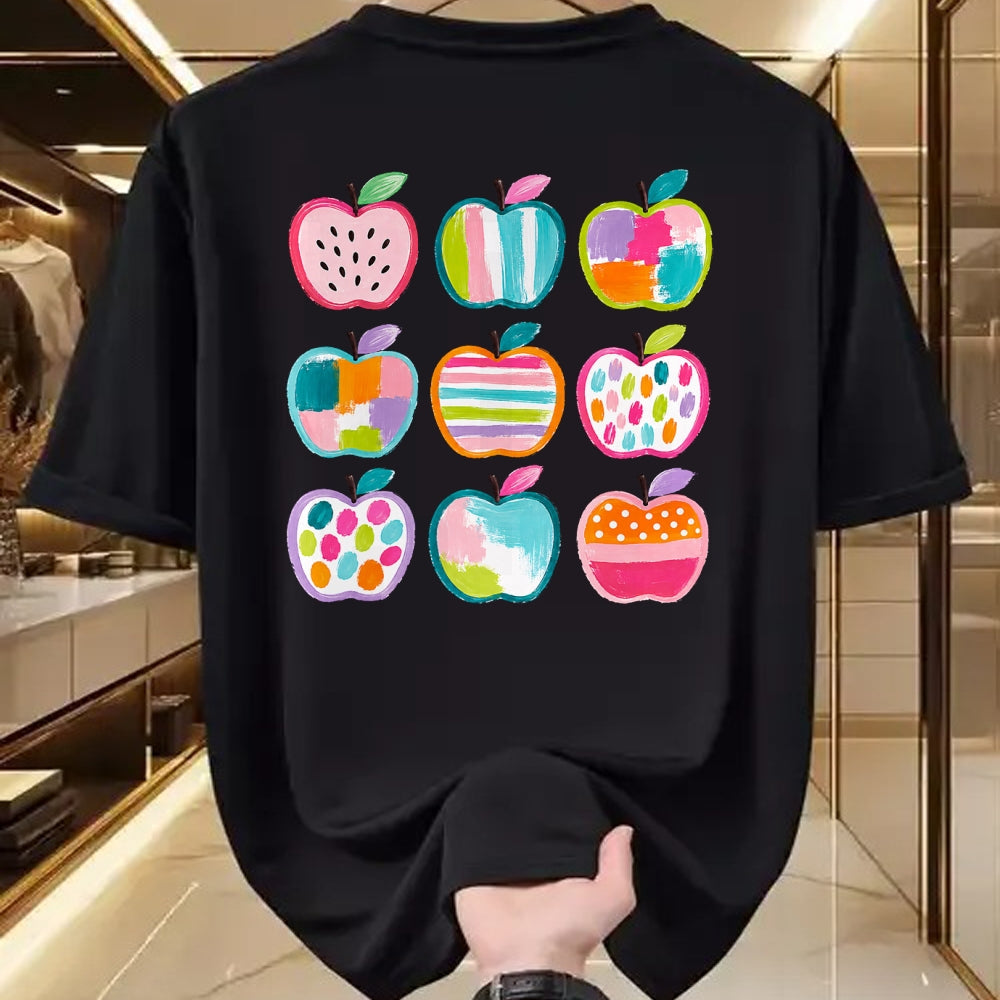 Best Student Shirt, Funny Back To School UnisexT-Shirt/Hoodie/Sweatshirt HLT00 - Preppy Art Apples Back to School Teacher Student Cute Apple T-Shirt