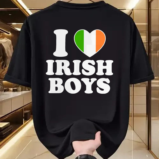 Patrick Day Shirts for Family, Funny Patrick Day shirts, st patrick's day Unisex T-Shirt/Hoodie/Sweatshirt HLT00 - I Love Irish Boys St Patrick Day T-Shirt
