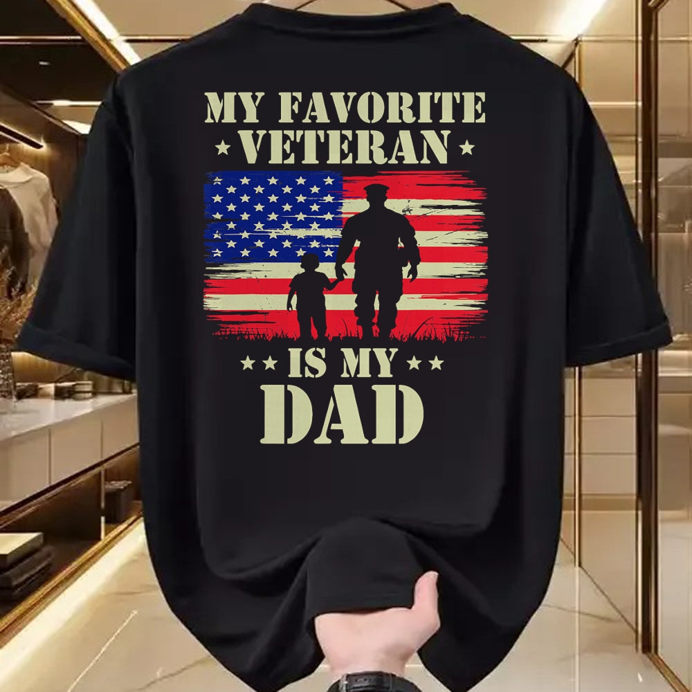Proud Veteran Shirt, Funny Veteran UnisexT-Shirt/Hoodie/Sweatshirt HLT00 - Father Veterans Day My Favorite Veteran is My Dad Proud Kids T-Shirt