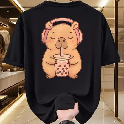 Cute Capybara Shirt, Funny Capybara Unisex T-Shirt/Hoodie/Sweatshirt HLT00 - Capybara Kawaii Girl T-Shirt