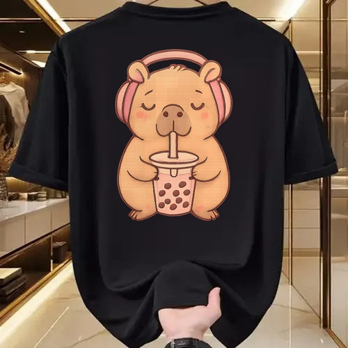 Cute Capybara Shirt, Funny Capybara Unisex T-Shirt/Hoodie/Sweatshirt HLT00 - Capybara Kawaii Girl T-Shirt